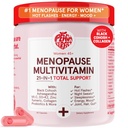 Peach Perfect Ménopause Multivitamines : 21 Vitamines pour les femmes 45+=1 Cohosh noir, Ashwagandha, Vitamine D3+K2, Probiotiques et collagènes Soutien pour les flashs chauds, les ailes d'humeur, la santé des articulations et de la peau