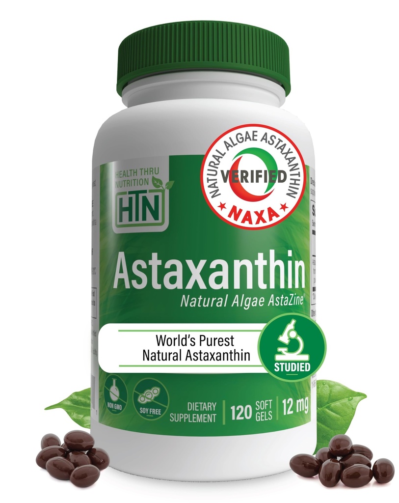 Santé Thru Nutrition Astaxanthin Triple Strength 12mg Supplément 120 Softgels