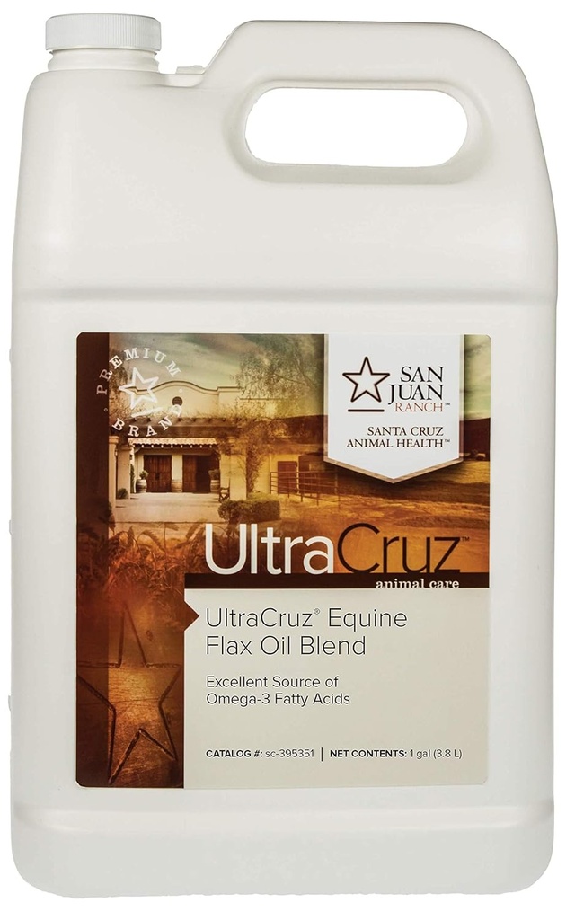 UltraCruz - sc-395351 Supplément huile de lin pour chevaux et bétail, 1 Gallon
