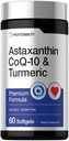 Horbäach Astaxanthine 12mg. Avec CoQ-10 et Turmeric. 60 Softgels.