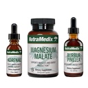 NutraMedix Energy Set - 3 pièces comprend des extraits d'Astragalus, Rhodiola, Ginseng & Schisandra, Burbur-Pinella Detox Drops & Magnesium Malate Capsules pour le bien-être général