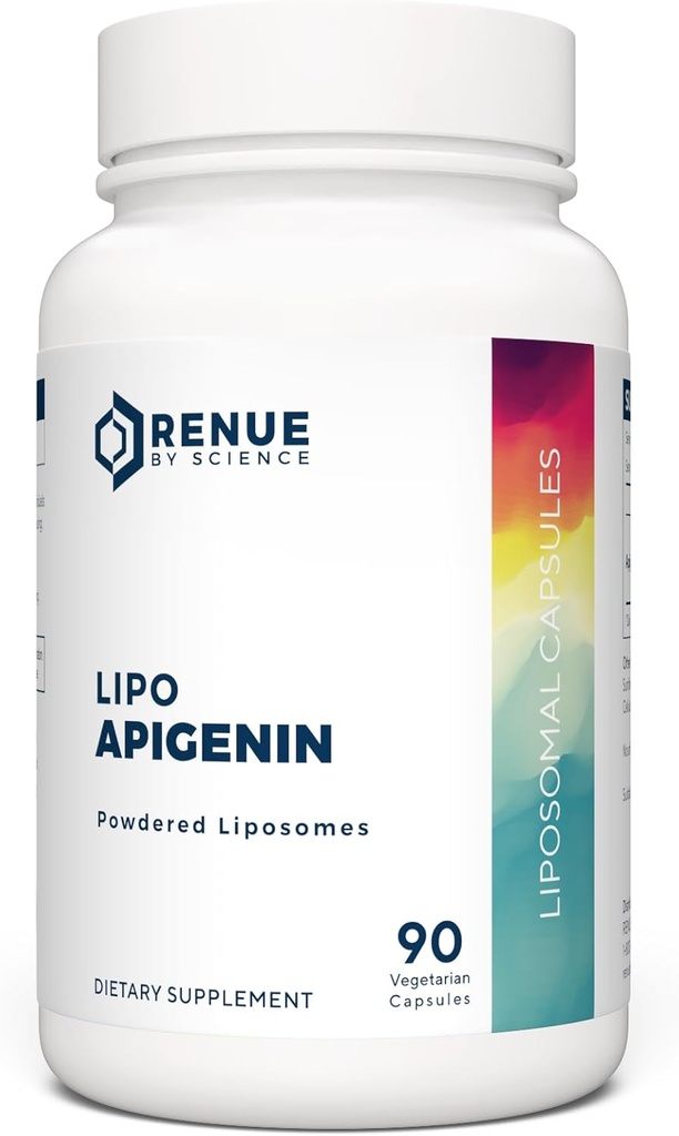 Renue By Science Apigenin (en anglais seulement) Supplément Liposomale à haute résistance Apigenin (en anglais seulement) 90 Apagenine Capsules - 75mg Apigenin par portion (en anglais seulement) Sans OGM et allergène (en anglais seulement)