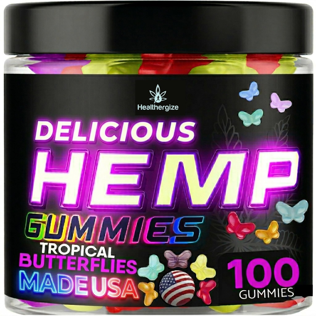 Gummies de chanvre pour le sommeil, le calme profond nuit temps-Huile de chanvre naturel Oméga papillons Gummy Candy-Fabriqué aux États-Unis-100 comte