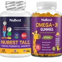 NuBest Bundle Bone Growth and Brain Growth Tall 10+ Bone Health Capsules et Omega-3 Gommies pour enfants et adolescents