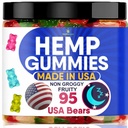 Gummies de chanvre pour le sommeil détente calme, Hempoil Gummy Bear Candy Edibles-95 Ours frais des États-Unis