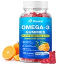 Oméga-3 végétalien pour adultes – sans sucre, à base d'algues DHA 600mg & EPA 300mg, avec des vitamines A, C, E, Zinc – Oméga 3 Huile de poisson alternative, 60 Compte