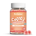 CoQ10 Gummies 200mg avec Omega-3, EPA + DHA, et Magnésium - Coenzyme Q10 suppléments pour la santé cardiaque, l'énergie cellulaire et l'antioxydant, végétalien - 60 Gummies