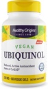 Origines saines Ubiquinol végétalien (forme active de CoQ10), 100 mg - Suppléments Ubiquinol Kaneka pour la santé cardiaque et le soutien antioxydant - Supplément sans gluten et sans OGM - 60 Gels de légumes