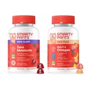 SmartyPants Kids Daily & Nighttime Wellness Bundle: Multivitamine + Gummies de sommeil avec L-Theanine, Lemon Baume & Magnésium – sans drogue, non-Habit Forming, 60 Compte (paquet de 2)