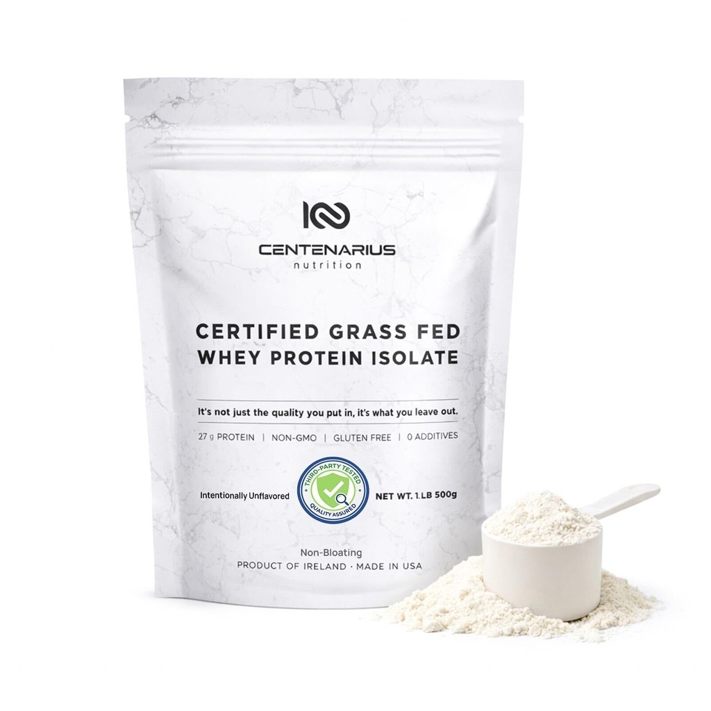 Centenarius Nutrition Poudre non aromatisée 500g avec des acides aminés naturels pour optimiser la croissance, la récupération et l'efficacité musculaires - Filtré à froid, sans additifs ni hormones