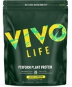Vivo life Protéine végétale en poudre - Mélange de protéines de pois et de chanvre avec BCAA (34,85 oz, banane et cannelle)