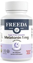 FREEDA Melatonin 1 mg Comprimés à croquer sans sucre – Aide naturelle au sommeil pour les adultes et les enfants de 3 ans et plus – Non-Habit Former, végétalien, sans gluten, casher – Fabriqué aux États-Unis (90 comte)