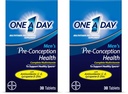 Multivitamine de santé préconceptionnelle pour hommes pour soutenir le sperme en santé, supplément pour les hommes avec vitamine C, vitamine E, sélénium, zinc, et lycopène, 30 comte (paquet de 2)