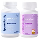 Premom Male Sperm Fortify Capsules - Suppléments de fertilité masculine pour les hommes - Vitamines prénatales pour les femmes Bundle – Conception pour sa multivitamine – 120 Compte