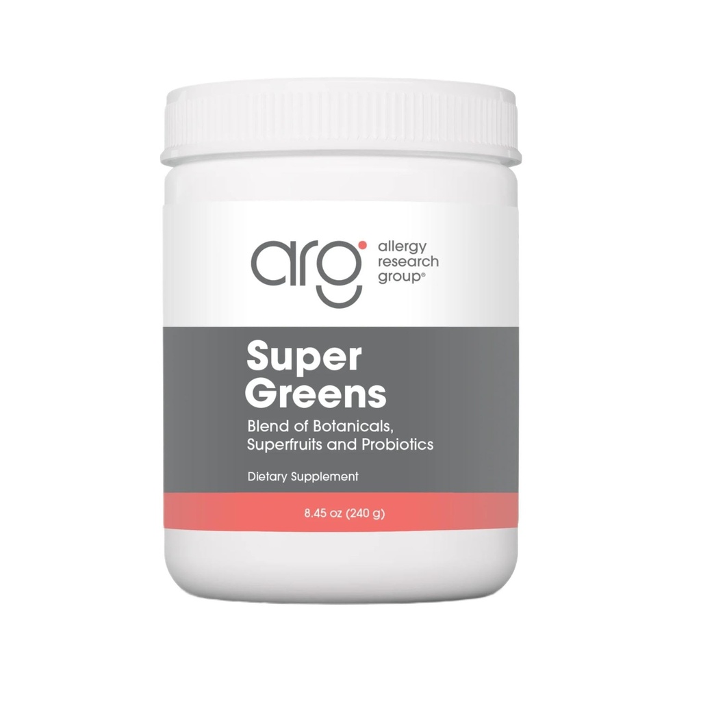 ARG Poudre Super Greens - Fournit 4,4 g Mélange de Greens - Supplément de Poudre Verte Nutrient-Dense - Chlorella et poudre de Spiruline - Soutien général de la santé et du bien-être - 30 portions - 8,45 oz