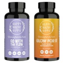 Happy Healthy Hippie Glow for It Astaxanthin Supplément & Go with The Flow Perimenopause Suppléments pour les femmes