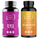 Happy Healthy Hippie Glow pour elle Astaxanthin Supplément et aller avec l'équilibre hormonal flux pour les femmes