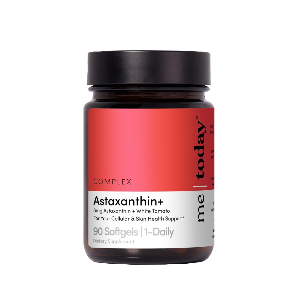 me aujourd'hui Complexe Astaxanthin+ 8mg Supplément - Support puissant antioxydant Softgels - Natural Skin Health & Cellular Wellness Complex avec extrait de tomate blanche - 90 portions