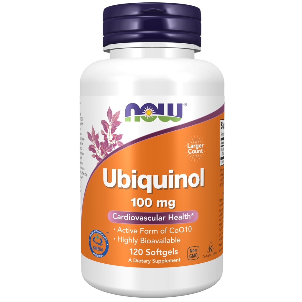 Maintenant suppléments, Ubiquinol 100 mg, haute biodisponibilité (la forme active de CoQ10), 120 Softgels