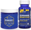 STACKS NATURELS Ginkgo Biloba + Dopamine Brain Food Bundle - Supports Focus & Mental Drive* - 120 Capsules Total