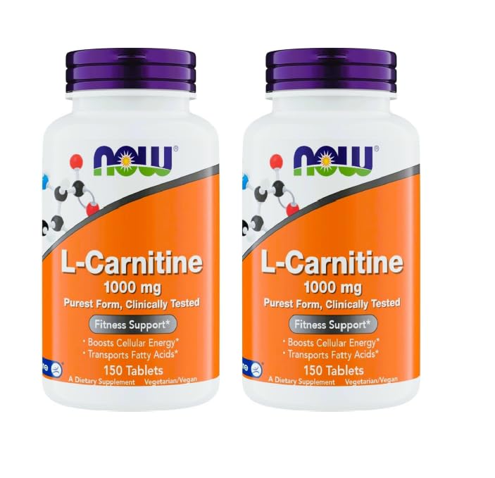 MAINTENANT compléments alimentaires, L-Carnitine 1000 mg, forme pure, carnipur, acide aminé, soutien de la condition physique*, 150 comprimés (paquet de 2)