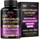 Suppléments de ménopause pour les femmes - Dong Quai, Black Cohosh, Pre & Probiotics - Sweats & Hot Flashes Relief - Soutien de la digestion, du sommeil et de l'humeur - Complexe périménopause 25-en-1 - Fabriqué aux États-Unis - 60 capsules