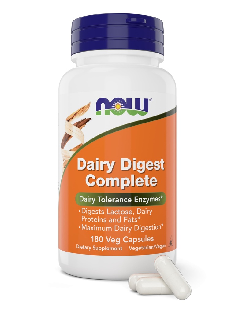 Maintenant Digest Laitier Complet, 180 Capsules de Veg, Lactose Digestion Support*, Enzymes de tolérance laitière*