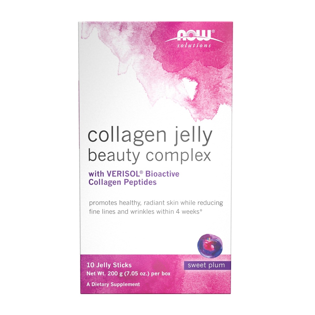 Maintenant Foods Solutions, Collagen Jelly Beauty Complex, Sweet Plum Flavor, 10 Jelly Sticks