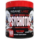 Insane Labz Psychotic, High Stimulant Pre Workout Powder, Extreme Lasting Energy, Focus and Endurance with Beta Alanine, Creatine Monohydrate, DMAE, 60 Srvgs, Fruit Punch