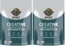 Jardin de la vie Poudre monohydratée de créatine pour les femmes et les hommes, Pré-entraînement micronisé avec probiotiques pour les muscles, la force, le sport Amino énergie, environ 60 portions faciles à mélanger sans saveur, (paquet de 2)