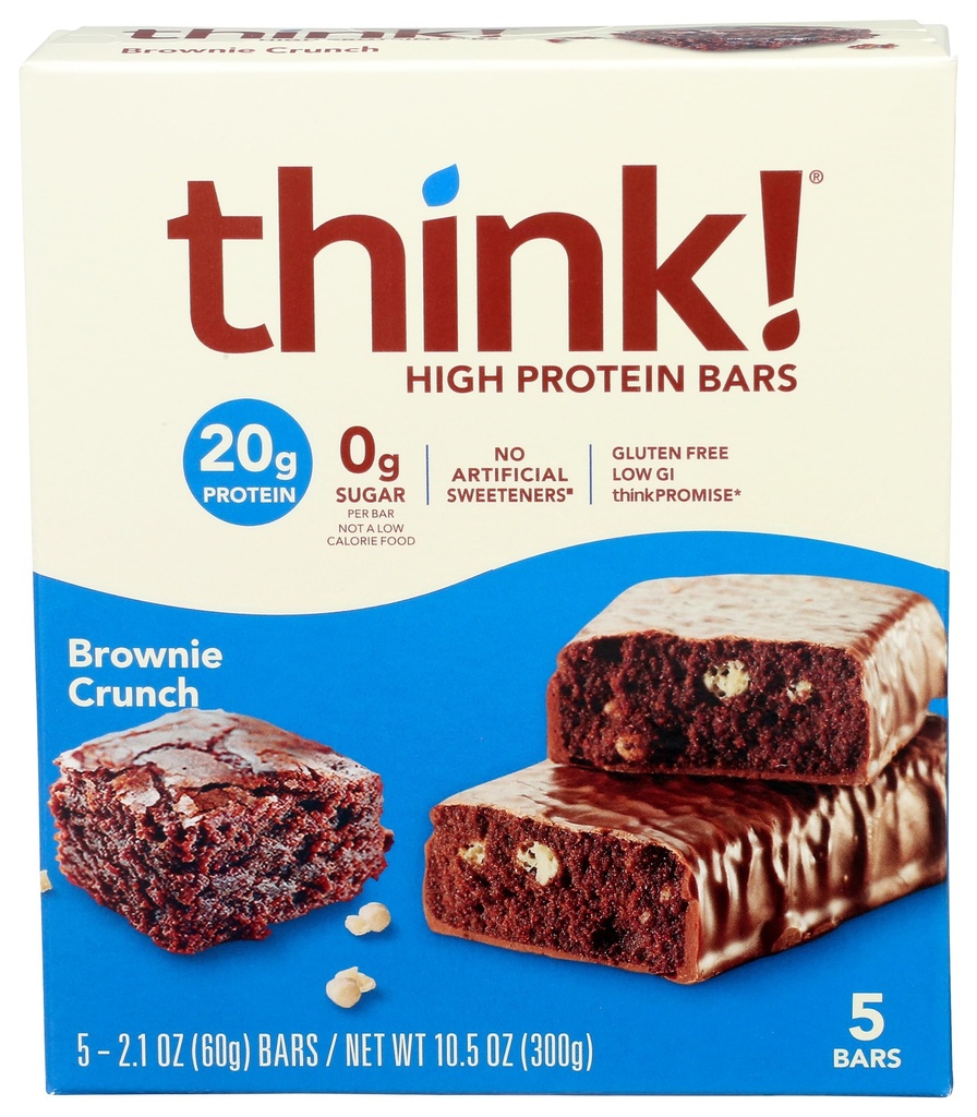 Glanbia Performance Thinkthin Haute Protein Bars, Brownie Crunch, 5 ct