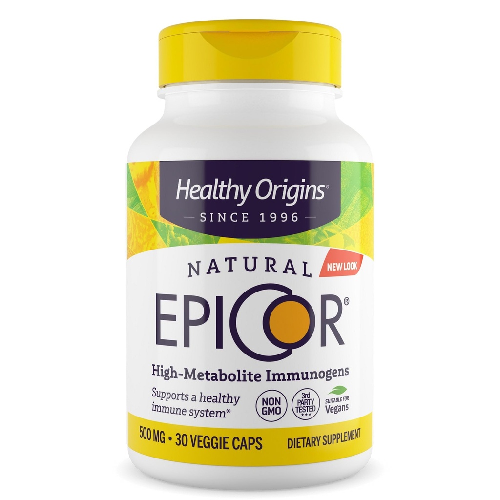 Origines saines EpiCor 500 mg (support immunitaire, sans OGM, sans gluten), 30 gélules
