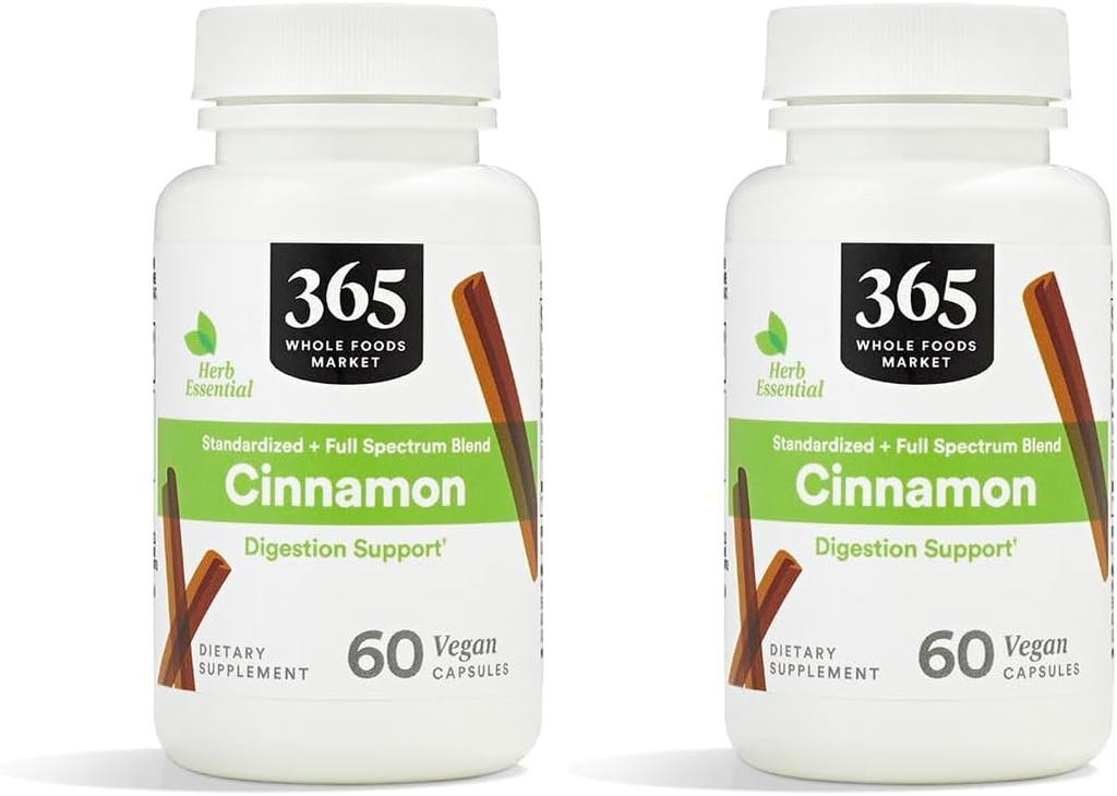 365 Par marché des aliments entiers, cannelle, 60 comtes (paquet de 2)