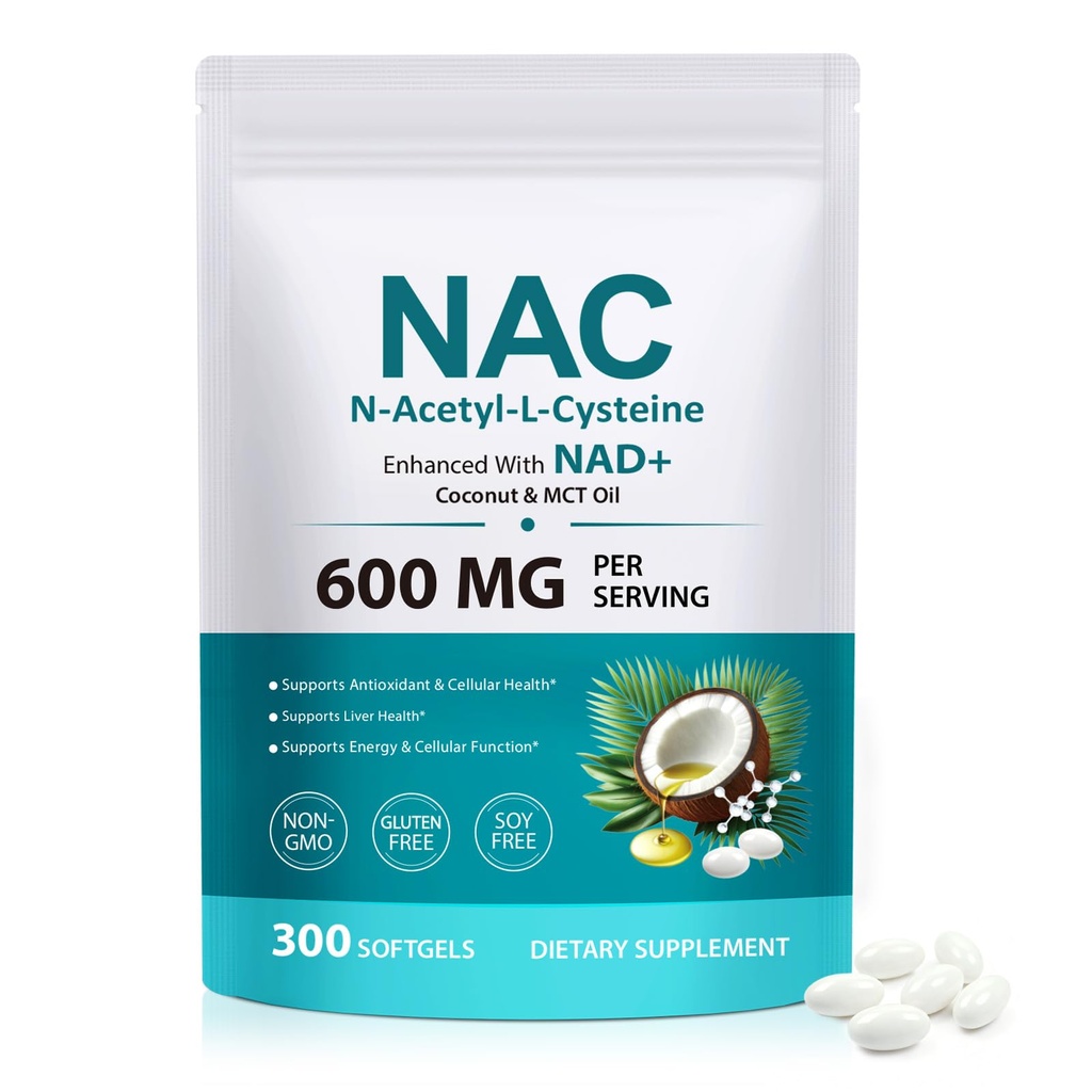 Complexe NAC de FANSHI avec huile NAD+ & MCT - 300 Softgels