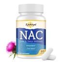 Supplément N-acétyl Cystéine de NAC : haute dose NAC 1000mg pour le foie concentré N-acétyl-L-Cystéine avec le chardon et le glutathion