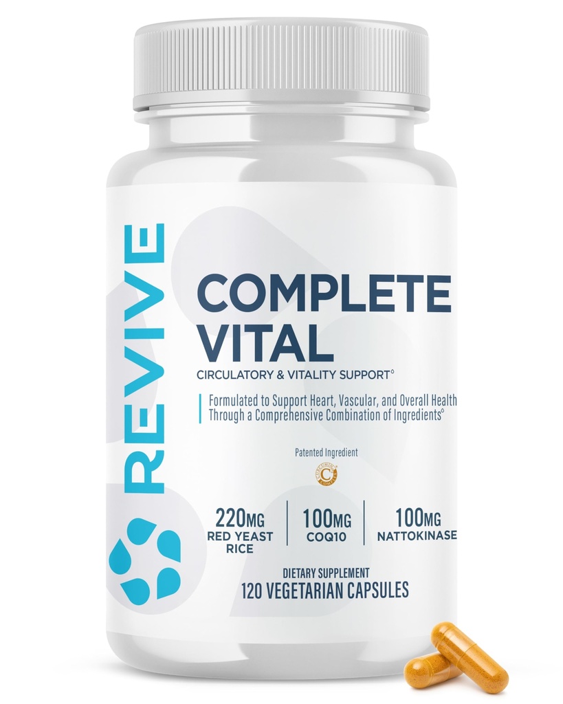 Suppléments et soutien revive MD, Vital complet (120 capsules végétariennes) - Supplément NAC et CoQ10 soutient l'activité de santé et d'antioxydant (30 portions)
