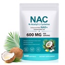 Supplément NAC Softgels, 300 Softgels Supplément N-AcetyI-L-Cysteine avec huile de noix de coco et MCT, antioxydant et soutien de la santé cellulaire, fonction normale du foie non-OGM, sans gluten