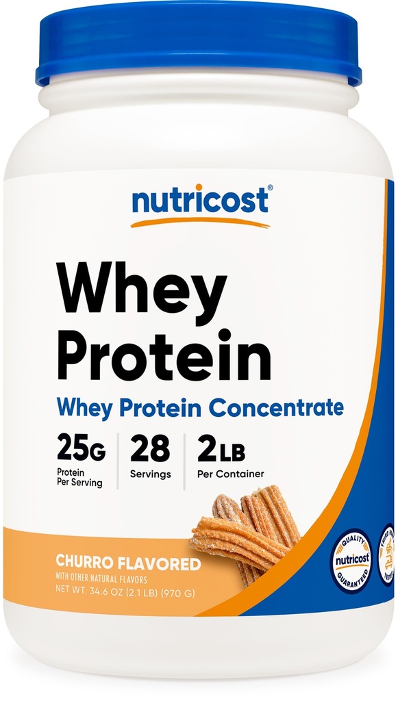 Nutricost Whey Protein Concentrate 2 LB Churro Aromatisé - sans OGM, sans gluten