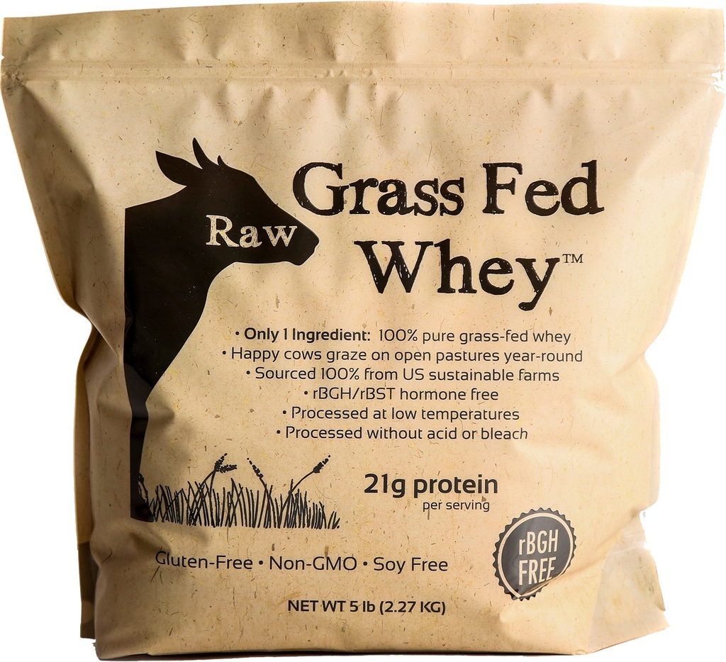 Poudre de protéines de lactosérum, non aromatisée – 1 ingrédient, pas d'additifs ou de charges, non dénaturé, fabriqué aux États-Unis, 5 lb