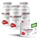 Hallusa Natural Hallosmine Advance 1000mg Diosmin, 180 Capsules + Crème de jambe libre avec Diosmin, Hesperidin et Châtaigne de cheval, 4 oz.