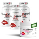 Hallusa Natural Hallosmine Plus 500mg Diosmin, 180 Capsules + Free Leg Cream with Diosmin, Hesperidin & Horse Chestnut, 4 oz | Blood Circulation & Vein Support Supplement, GMO Free, Gluten Free