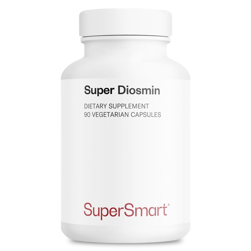 Supersmart - Super Diosmin 900mg par jour (Diosmin Micronisé Patenté) - Diosmin de Hespéridin - 90% supplément complexe de flavonoïde (non-OGM et sans gluten) - 90 capsules végétariennes