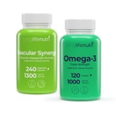LongLifeNutri Synergy vasculaire Diosmin Hespéridin Complex 1300 mg & Omega-3 Fish Oil 1000 mg Bundle – 240 Gélules + 120 Softgels, 4 mois d'approvisionnement, laboratoire testé, Fabriqué aux États-Unis