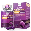 Mélatonine 100mg pour la santé antioxydante et cognitive, Mélatonine ultra-haute dose avec CoQ10, curcuma, trans-résvératrol, vitamine B12 C E pour l'anti-âge du cerveau, réparation cellulaire et énergie, 150 Softgels