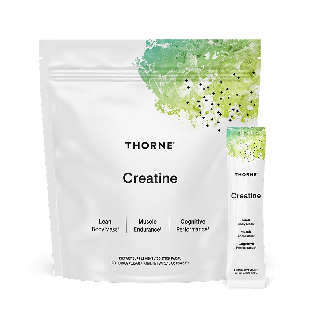 THORNE Créatine - Poudre monohydratée micronisée de créatine - Soutien des muscles et de la fonction cognitive* - pour les femmes et les hommes - Non aromatisé - Certifié NSF pour le sport - 5 g par portion - 30 portions