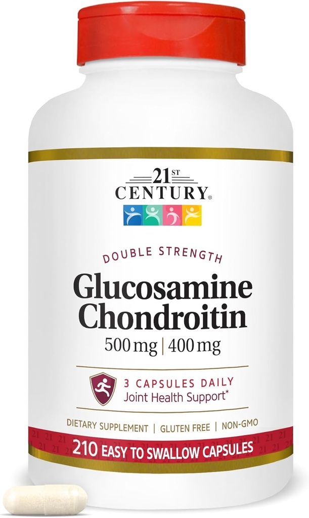 21ème siècle Glucosamine Chondroïtine 500/400mg - Double résistance, cp 210 Compte