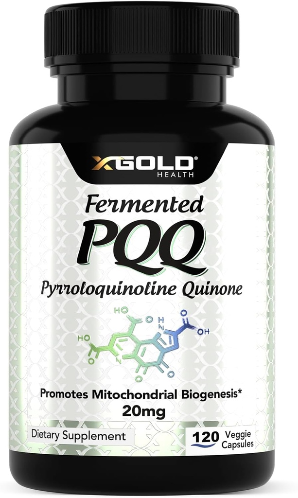 PQQ fermenté (99,7 %+ Pure) – Soutien mitochondrial, Boost énergétique, Santé du coeur et du cerveau, Mieux dormir – Supplément non OGM