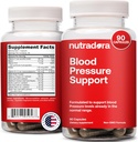 Blood Pressure Support Supplement with Hawthorn, Hibiscus & Garlic Extract – High & Lower Blood Pressure Supplements for Cardiovascular & Circulatory Health, Supports Normal Heart Health