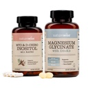 NatureWise Myo-Inositol & D-Chiro Inositol Supplément pour femmes - Idéal rapport 40:1 [Approvisionnement de 30 jours] + Magnésium Glycinat 550mg + 10000 UI Vitamine D3 + K2 - Chélaté pour une absorption élevée [Approvisionnement de 30 jours]