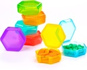 Petit organisateur de pilules, 7 packs Pill Box Portable 7 jours BPA gratuit Mini organisateur de pilules pour la mallette de poche Pilules de voyage Cod de médecine Boîte de stockage d'huile de foie